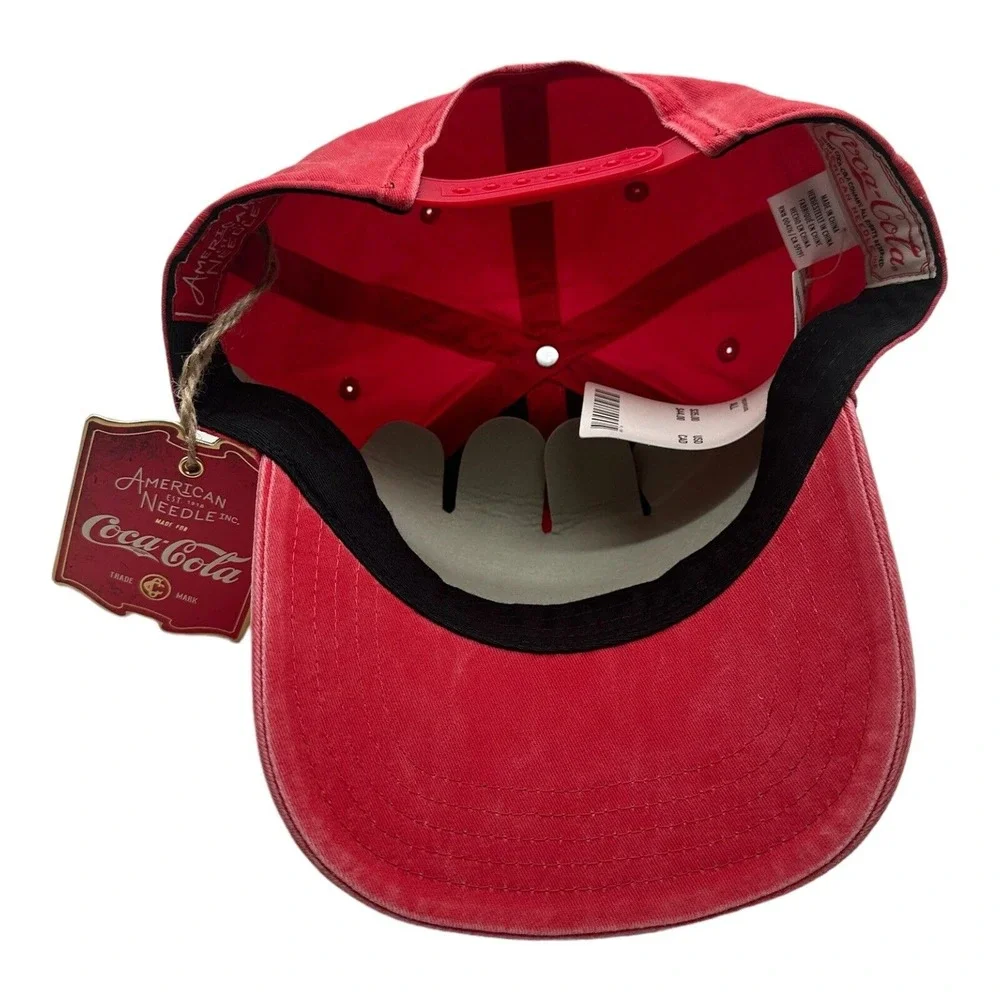 NWT American Needle Coca-Cola Fade Wash Snapback Baseball Hat Cap Red‎ Coke Soda